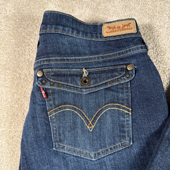 Levis Womens 515 Boot Cut Blue Jeans 31 X 30 (FITS 32 X 29) Western Riding Denim - Picture 4 of 13